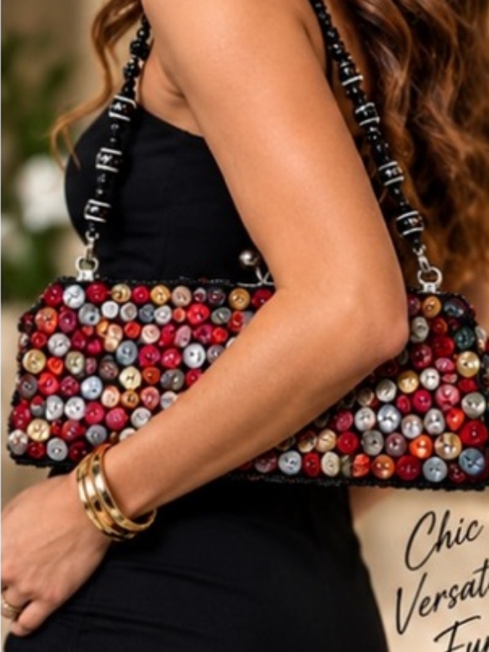 Cute as a Button Shoulder Bag - Picture 1 of 6
